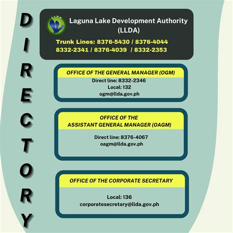 llda contact number|Updated Directory .